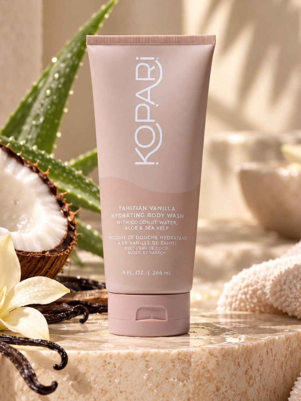 Kopari Tahitian Vanilla Hydrating Body Wash – 9 oz / 266 mL – NEW